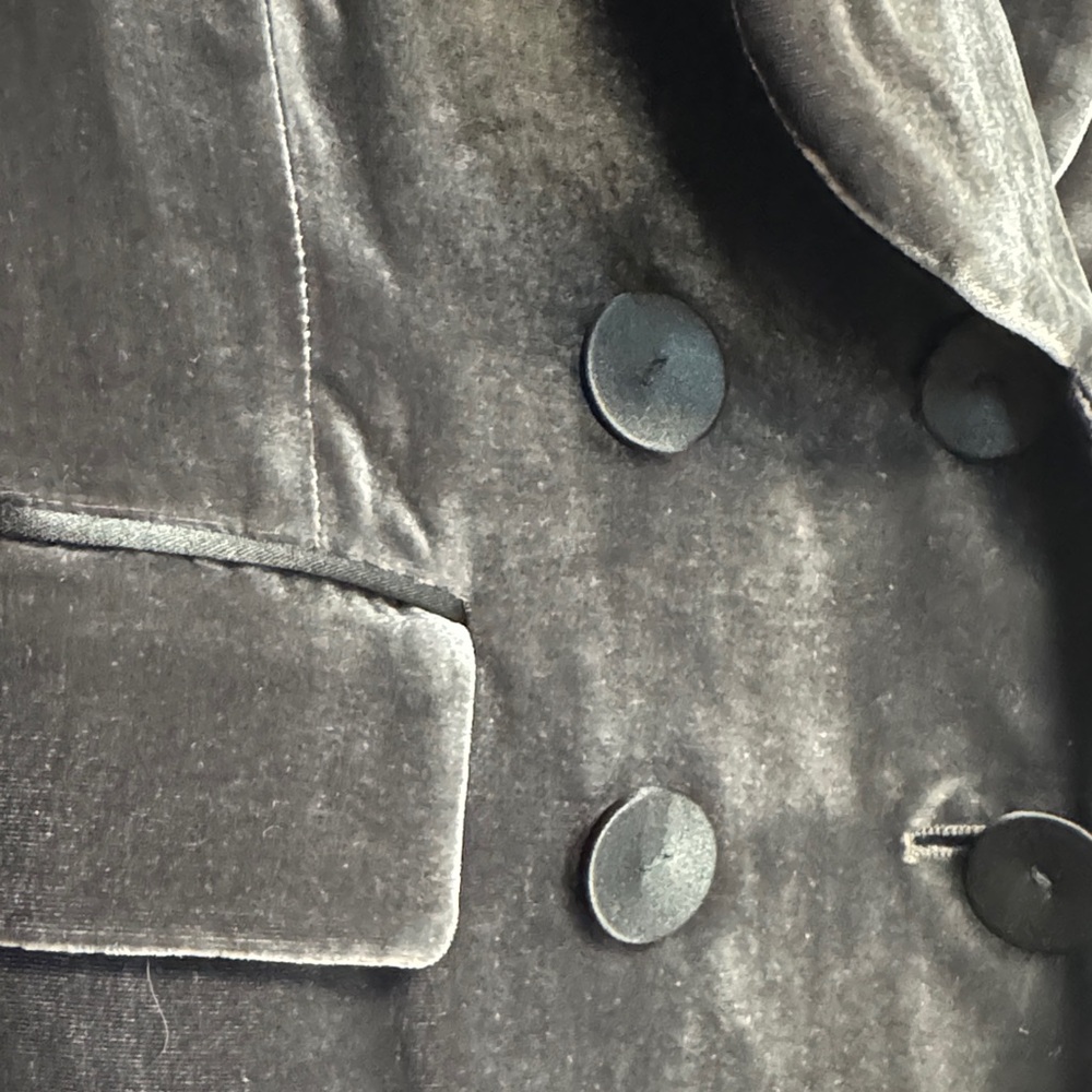 BCBGMaxAzria dark grey Velvet Blazer - Picture 4 of 13